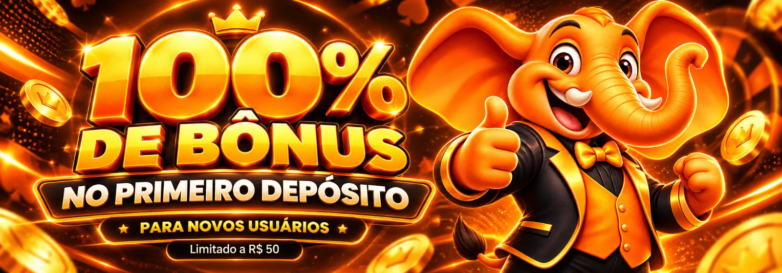 100% de bônus no primeiro depósito